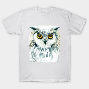 Watercolor Bubo Bubo Owl T-Shirt